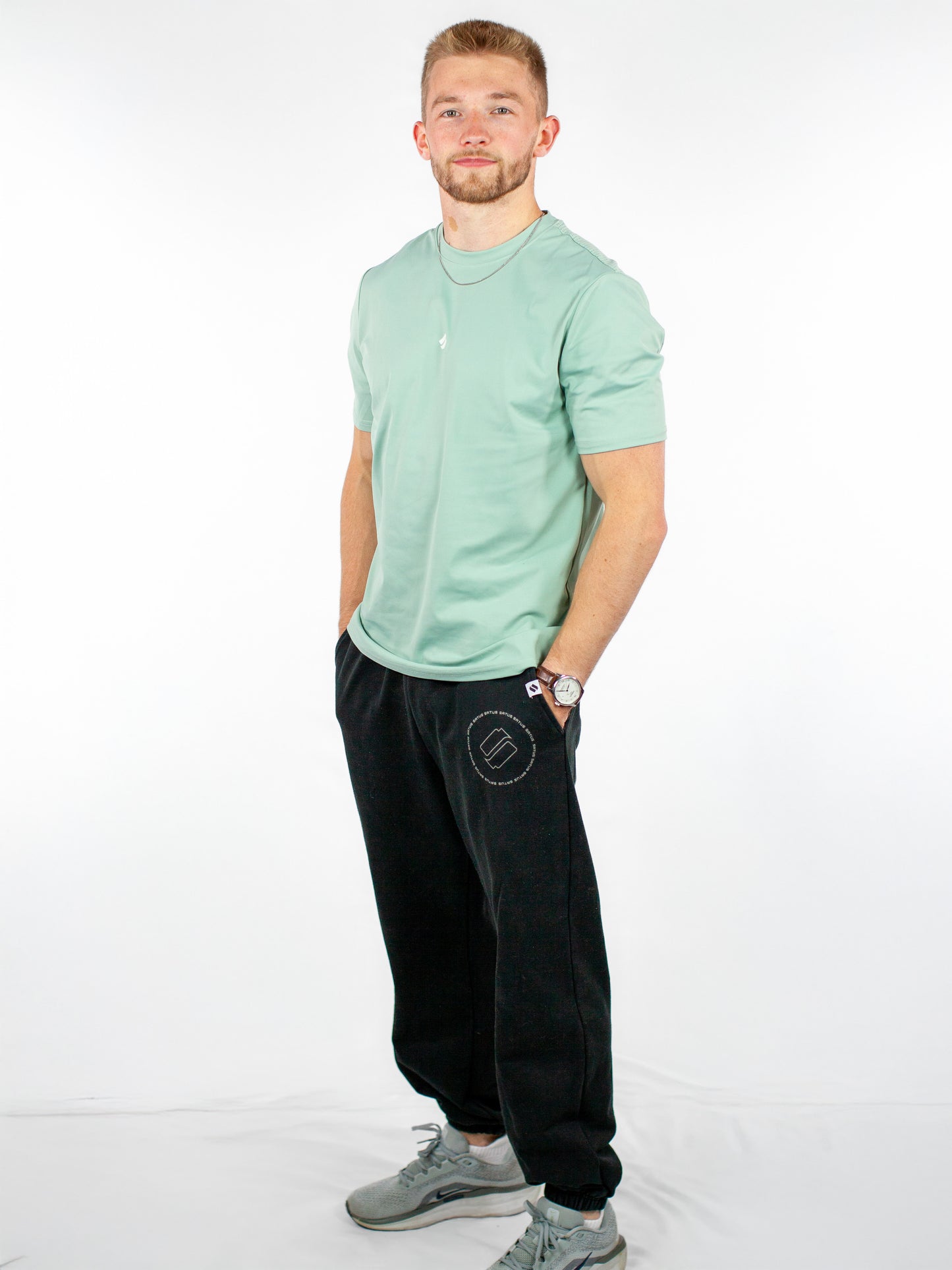 Perforated Tee - Sage Green