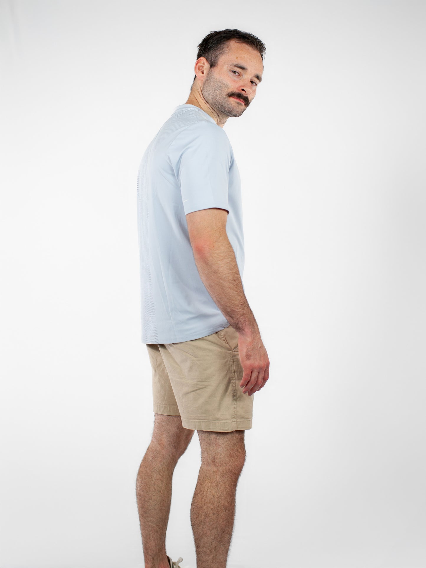 Perforated Tee - Pastel Blue