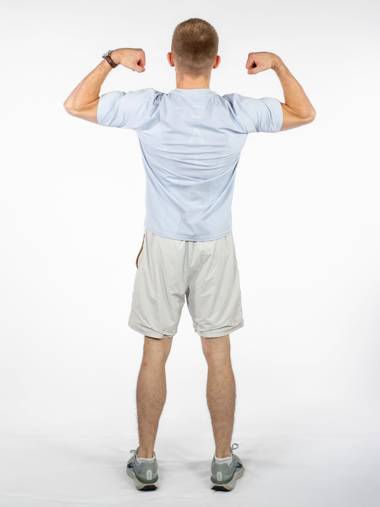 Perforated Tee - Pastel Blue