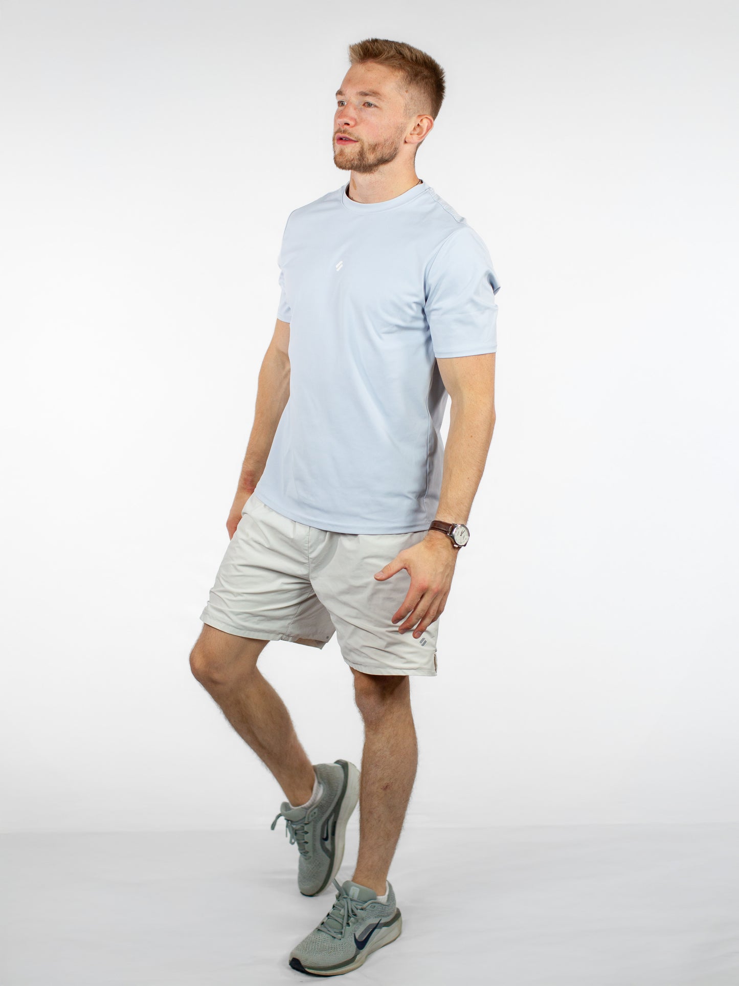 Perforated Tee - Pastel Blue