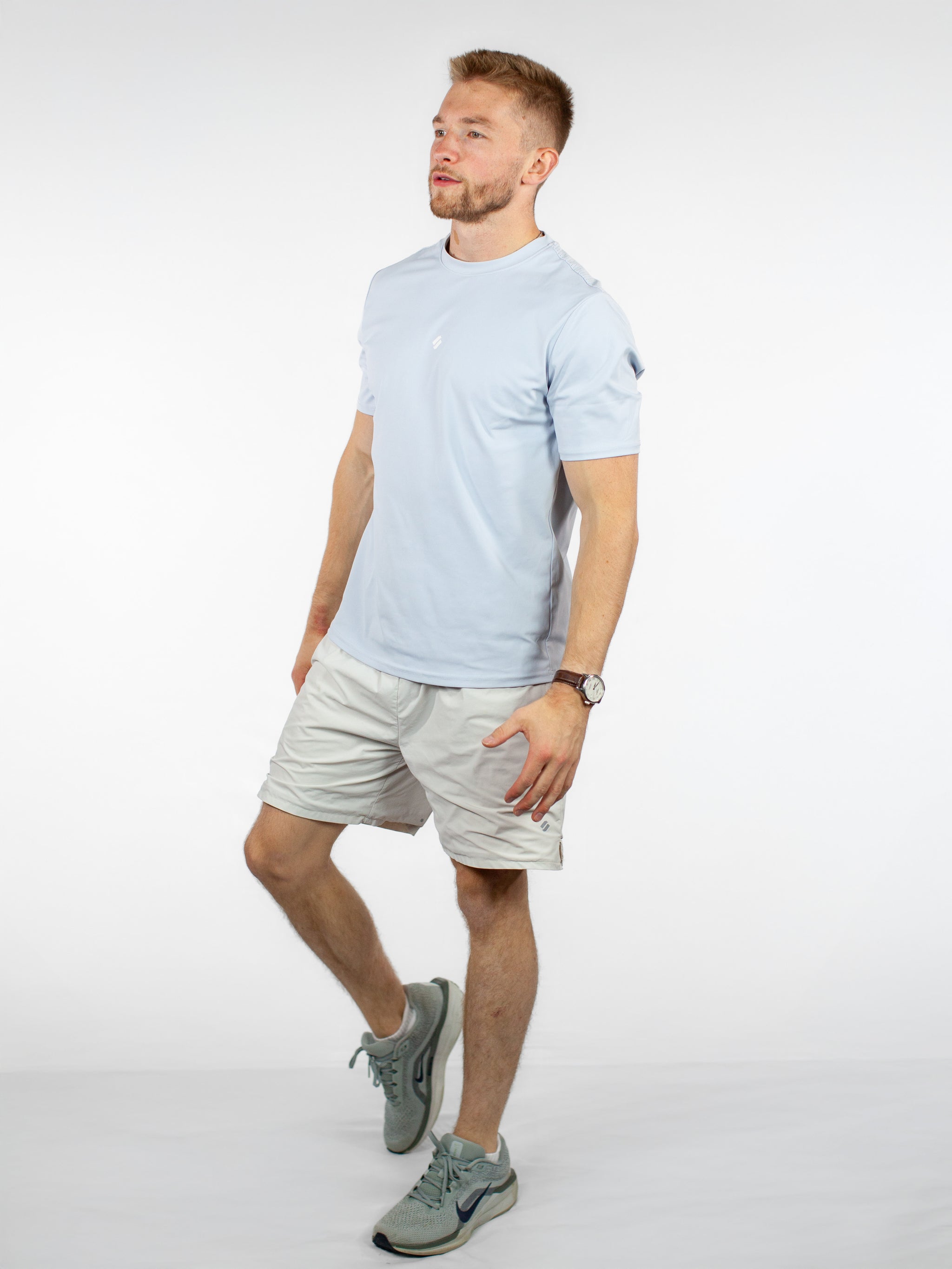 Perforated Tee - Pastel Blue