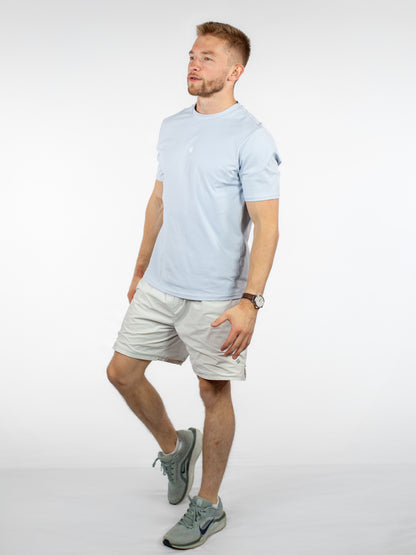 Perforated Tee - Pastel Blue