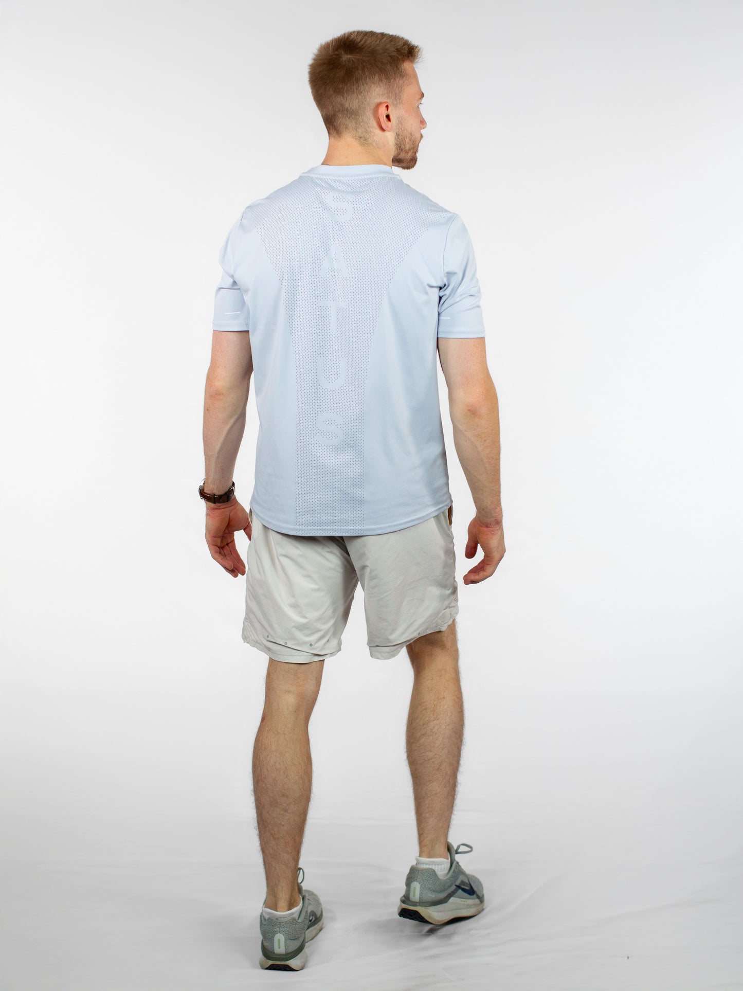 Perforated Tee - Pastel Blue