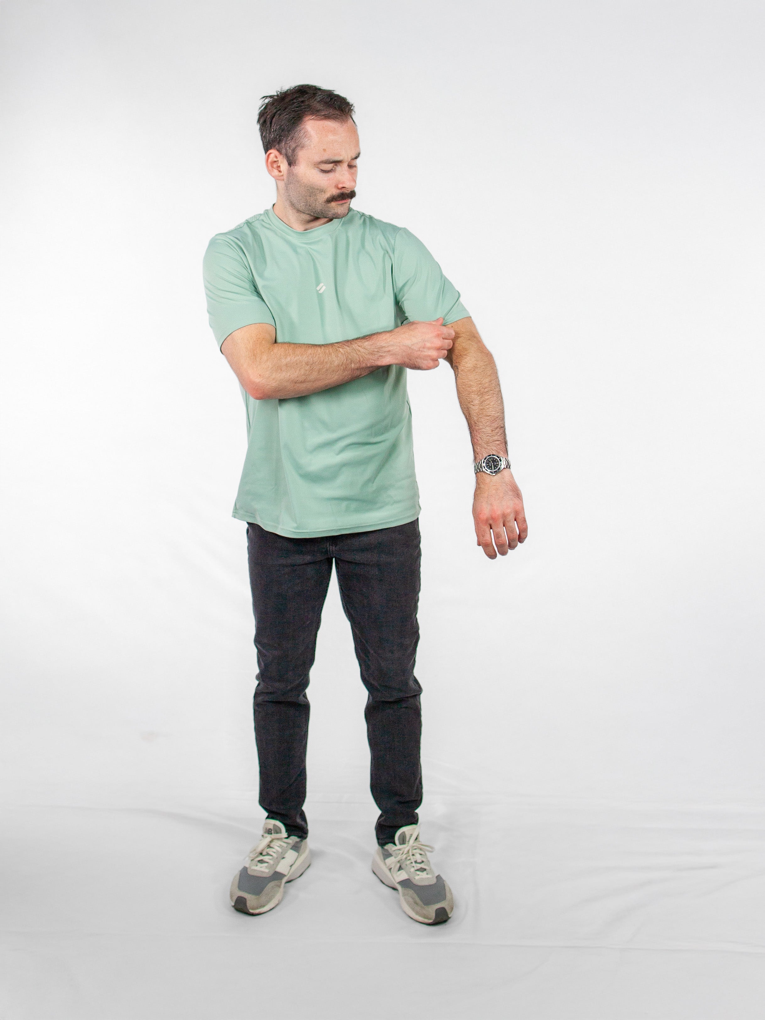 Perforated Tee - Sage Green