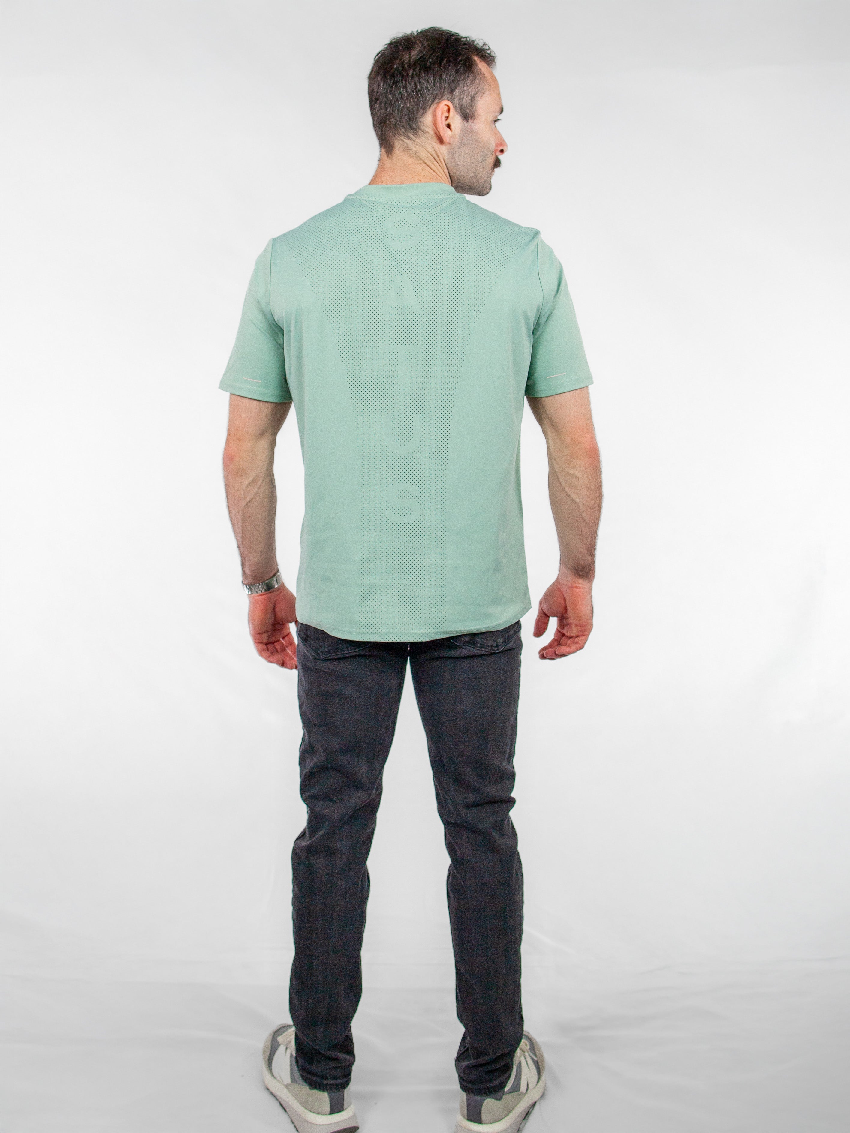 Perforated Tee - Sage Green