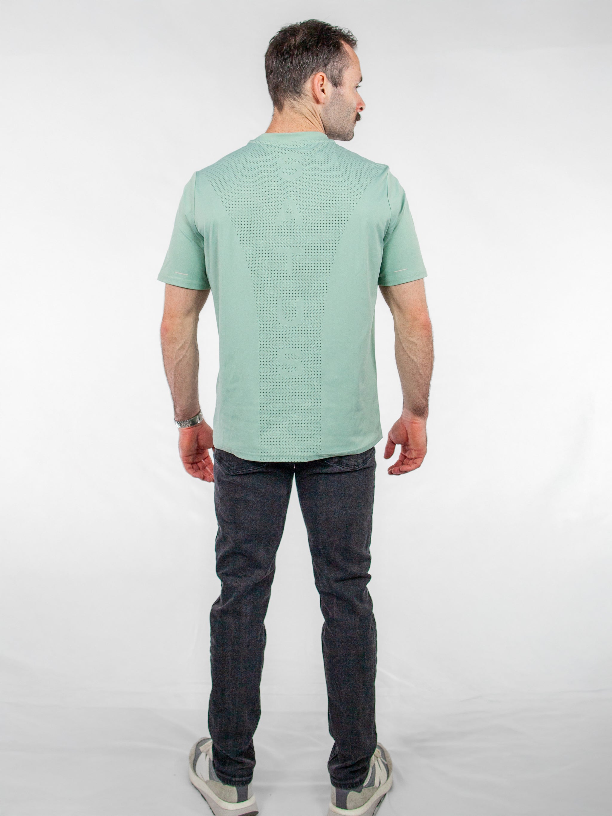 Perforated Tee - Sage Green