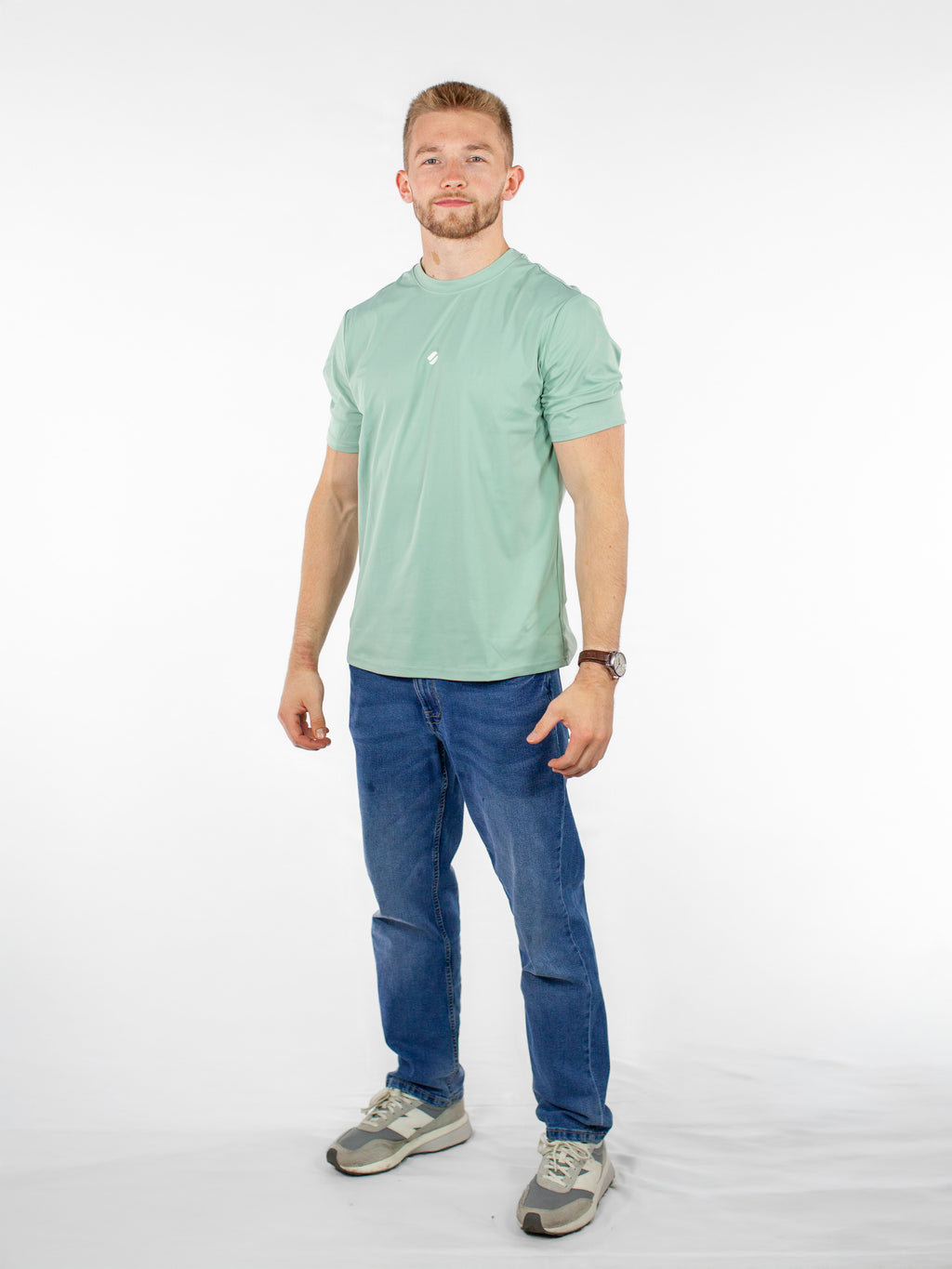 Perforated Tee - Sage Green
