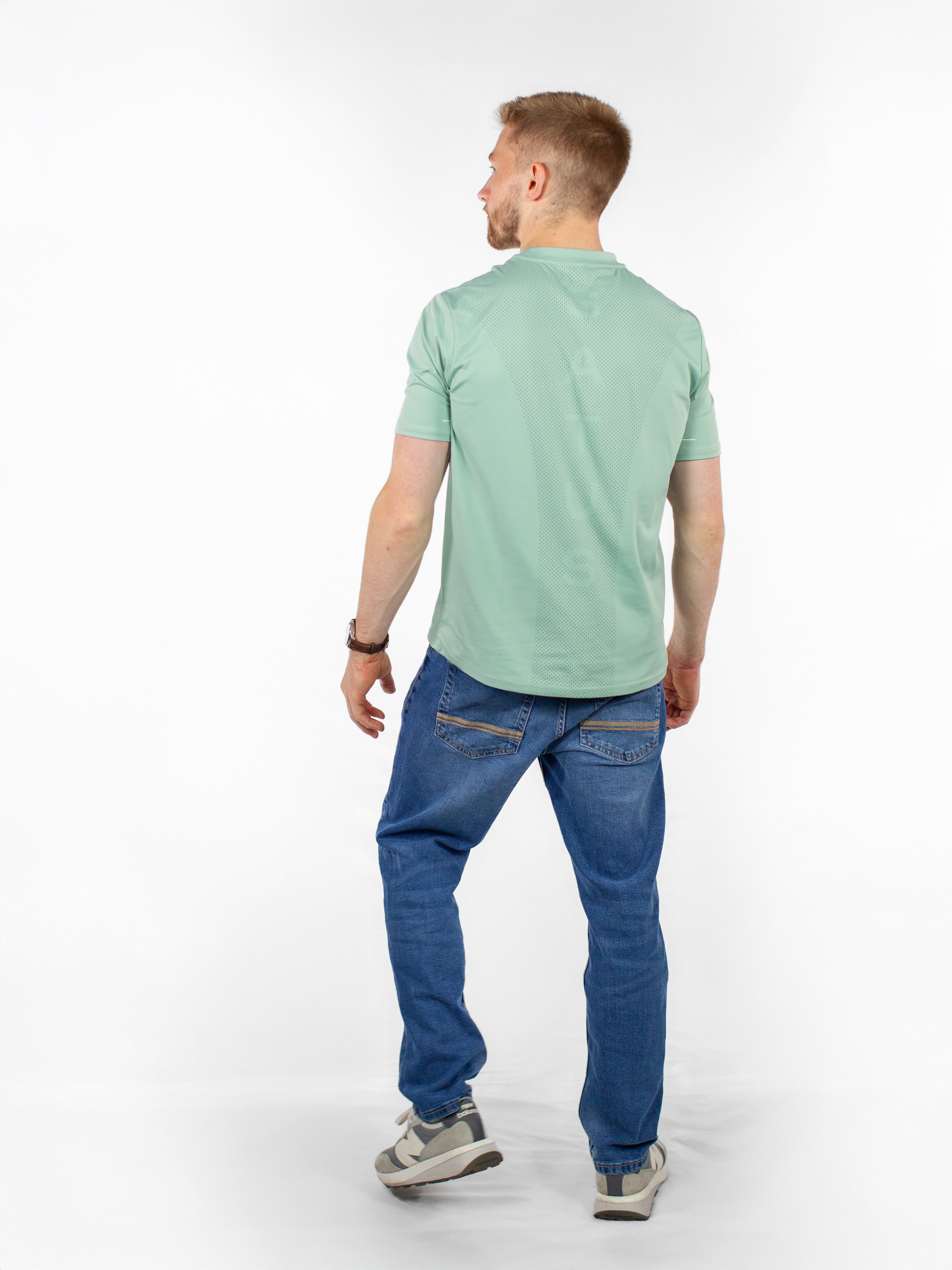 Perforated Tee - Sage Green