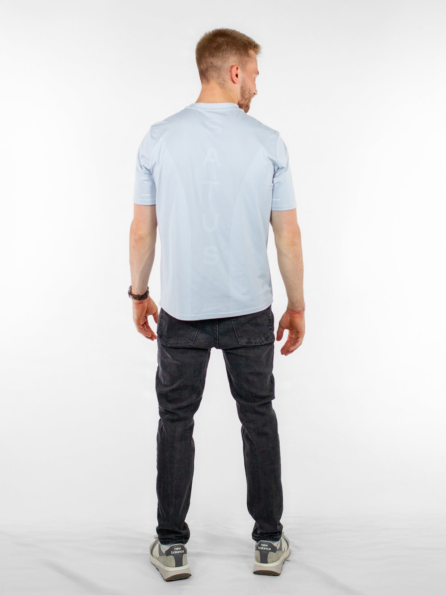 Perforated Tee - Pastel Blue