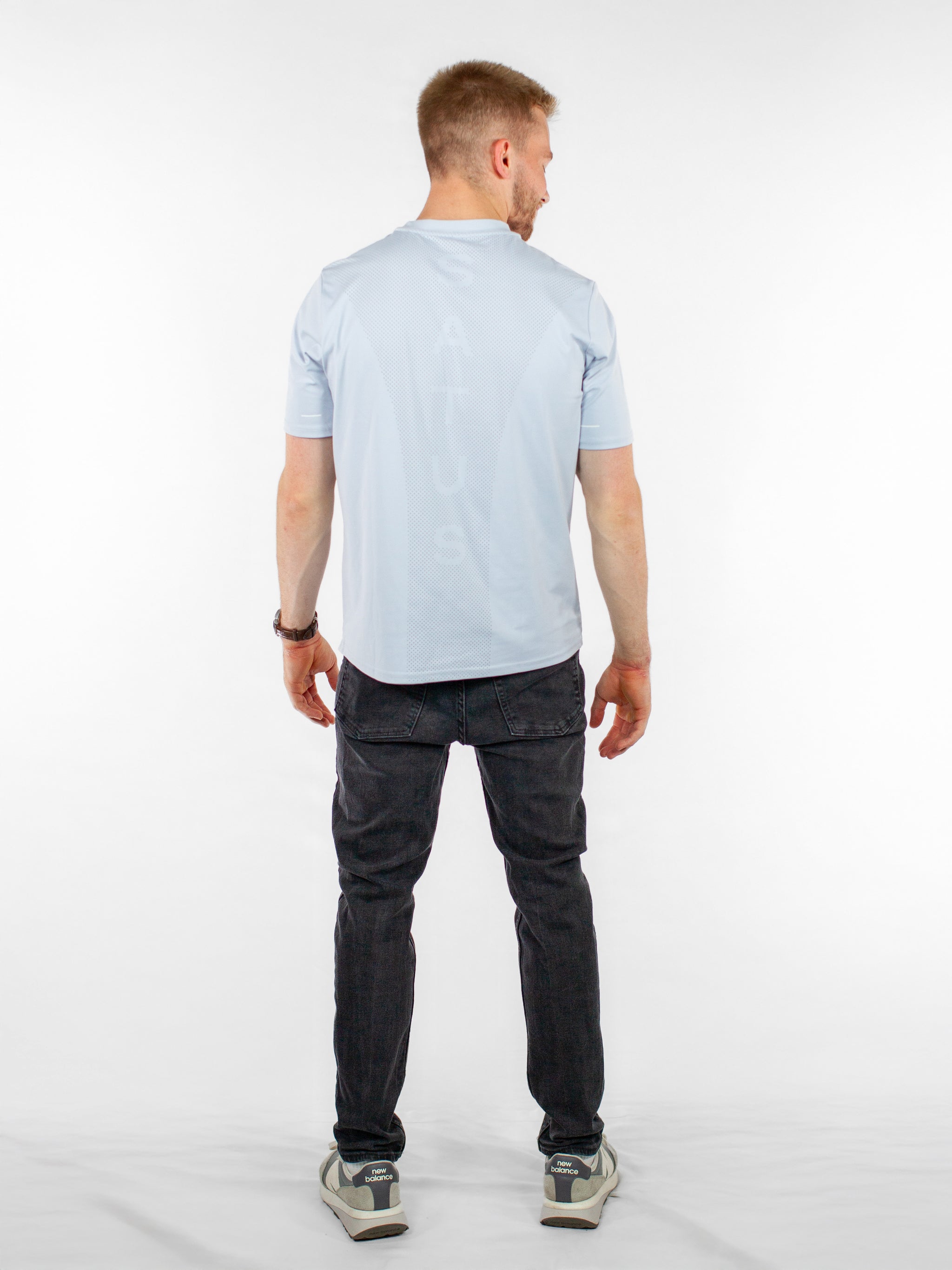 Perforated Tee - Pastel Blue