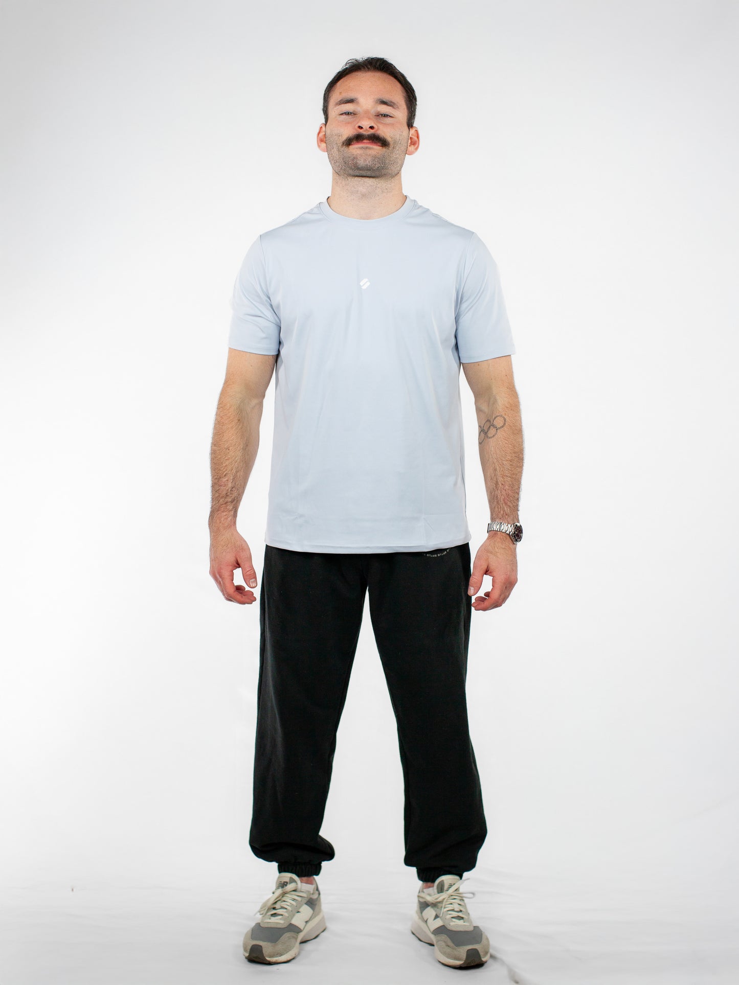 Perforated Tee - Pastel Blue