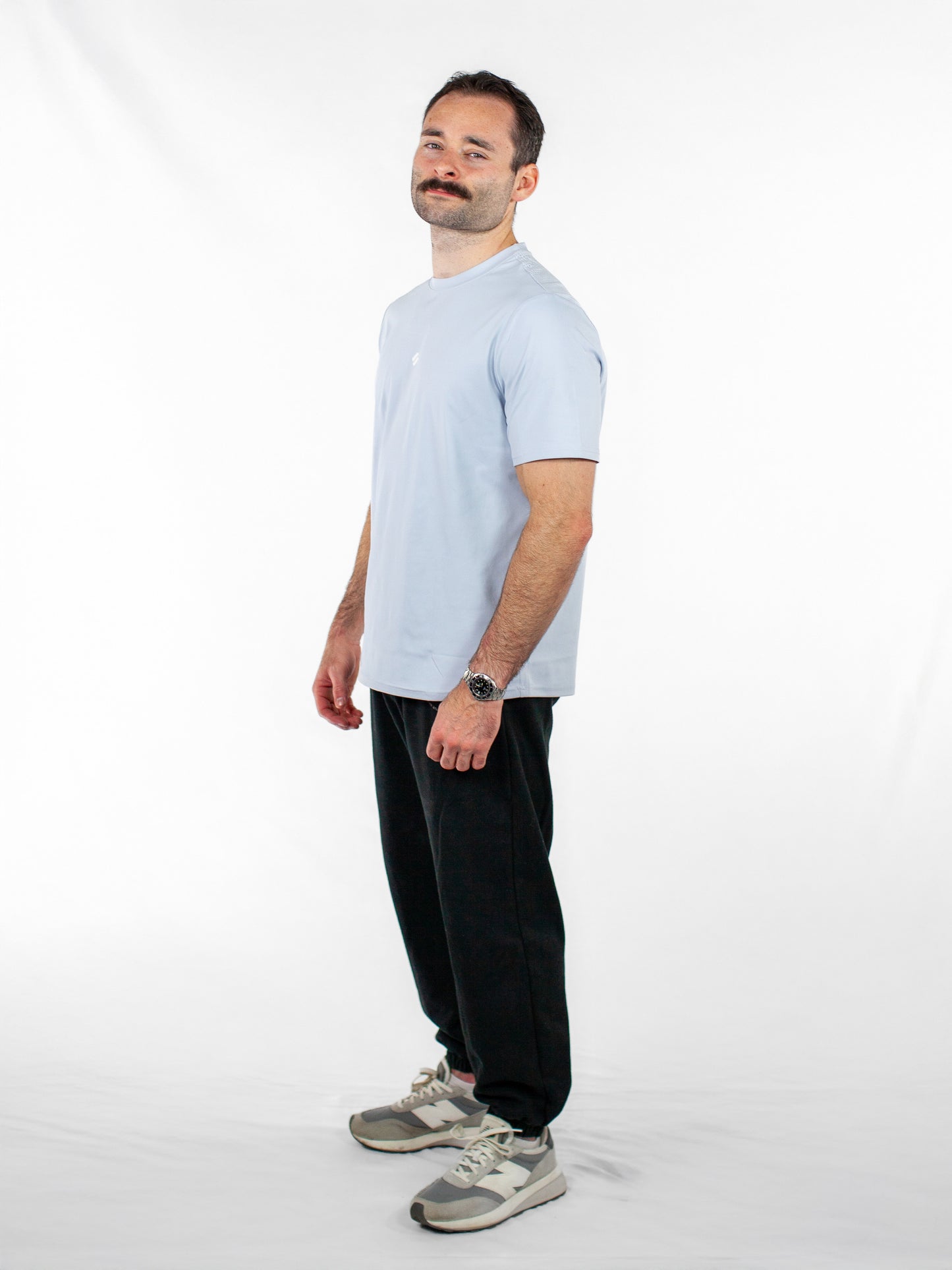 Perforated Tee - Pastel Blue