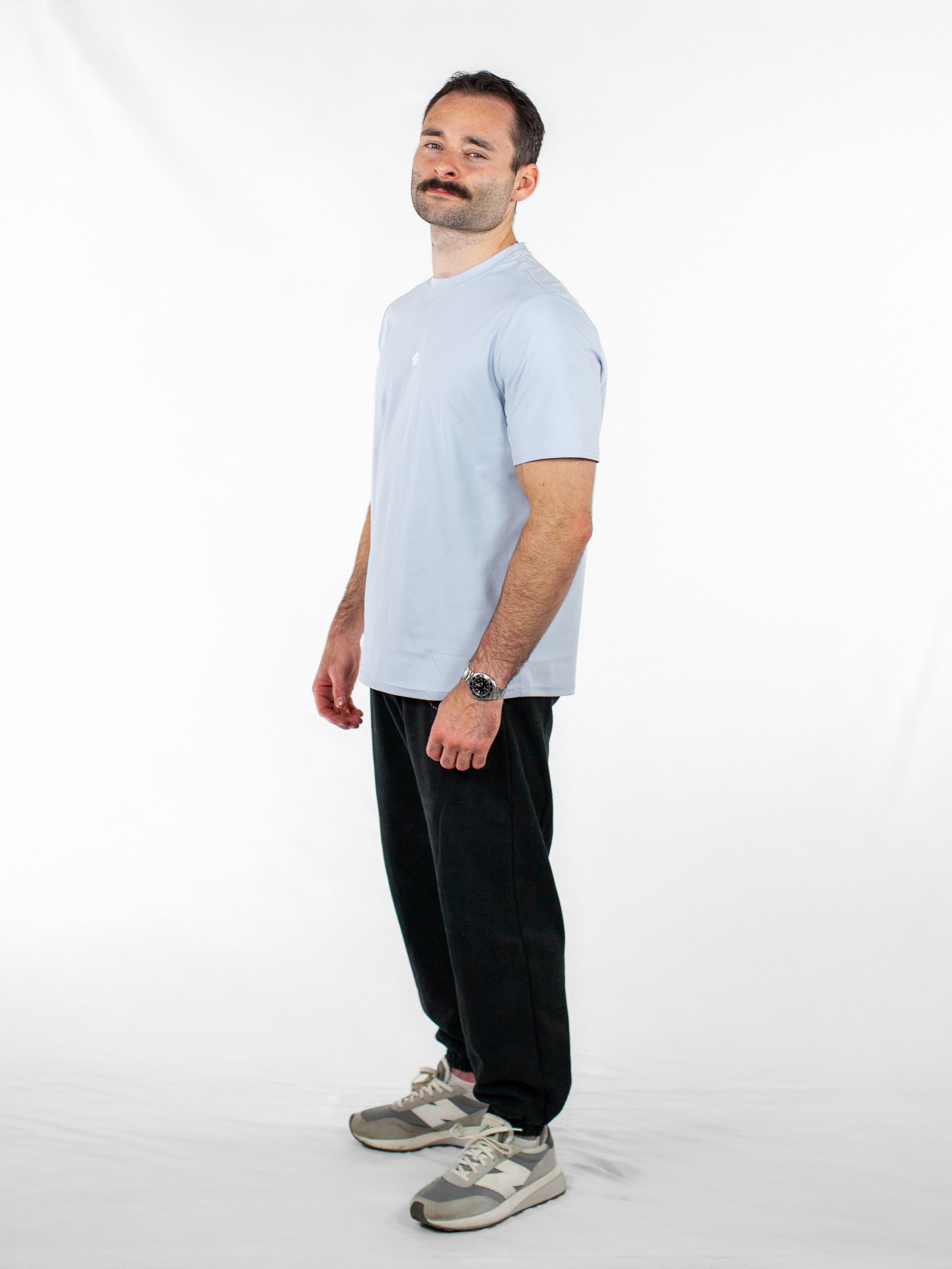 Perforated Tee - Pastel Blue
