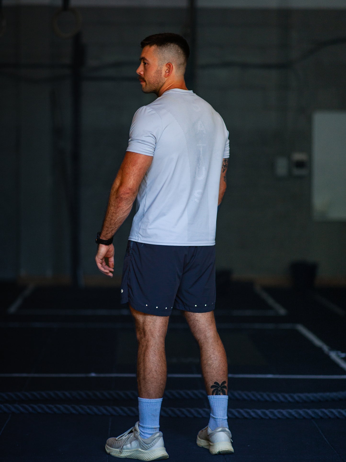 Perforated Tee - Pastel Blue