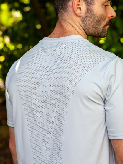 Perforated Tee - Pastel Blue