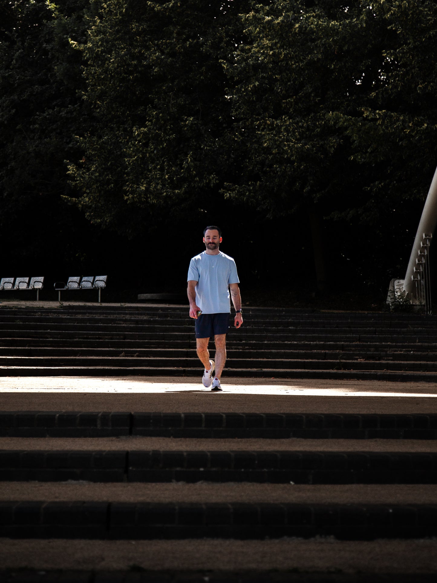 Perforated Tee - Pastel Blue