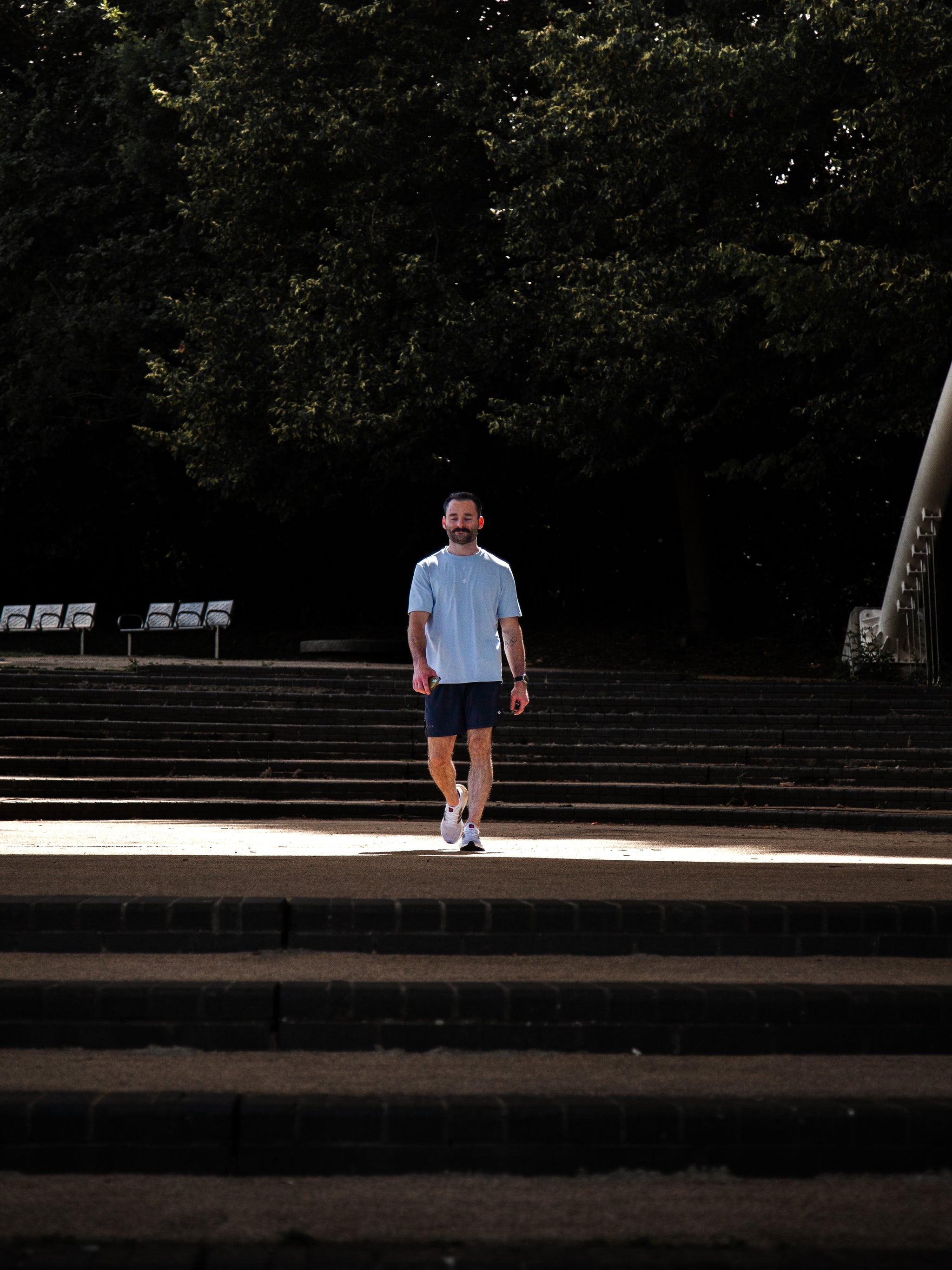 Perforated Tee - Pastel Blue
