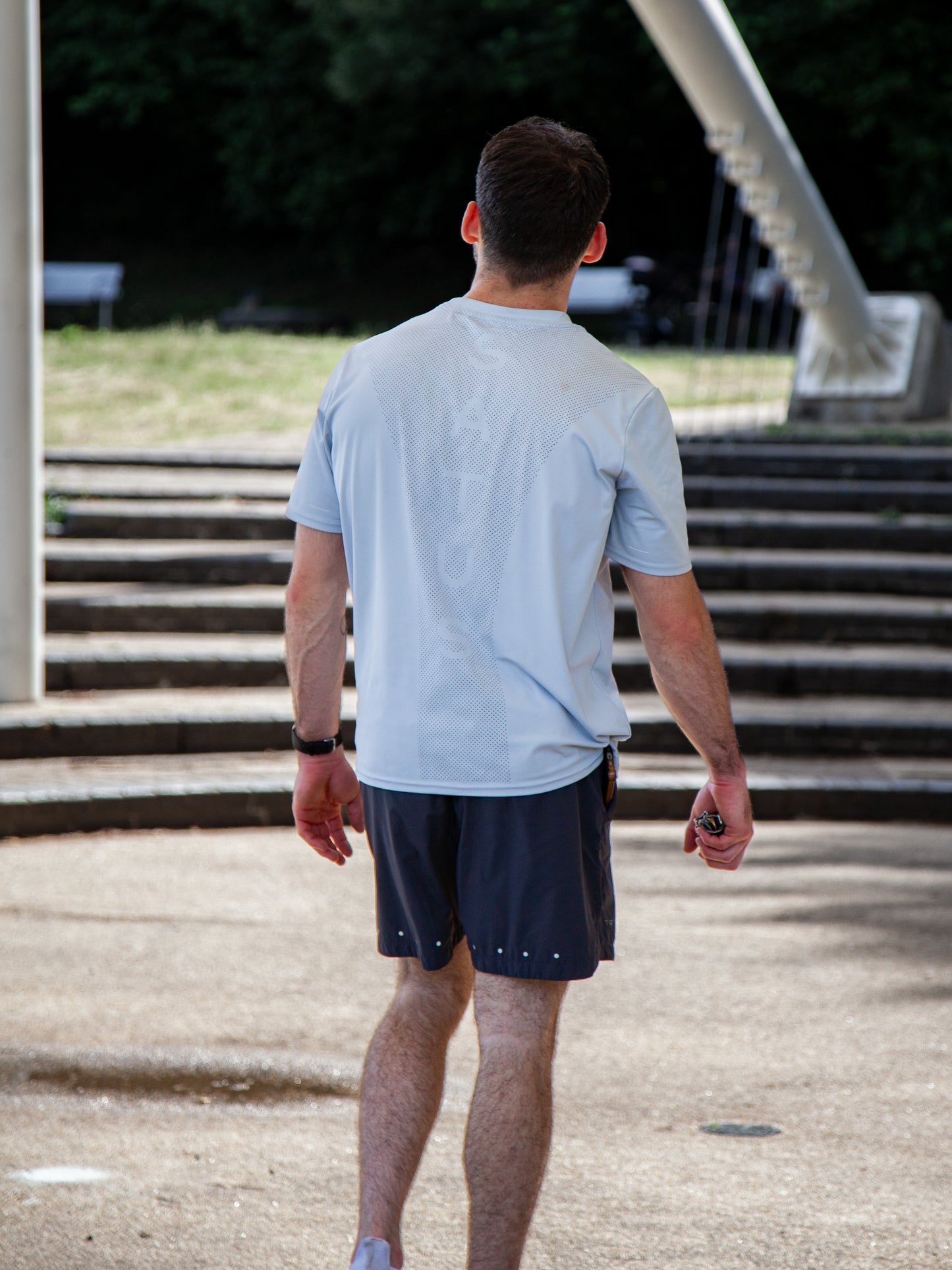 Perforated Tee - Pastel Blue