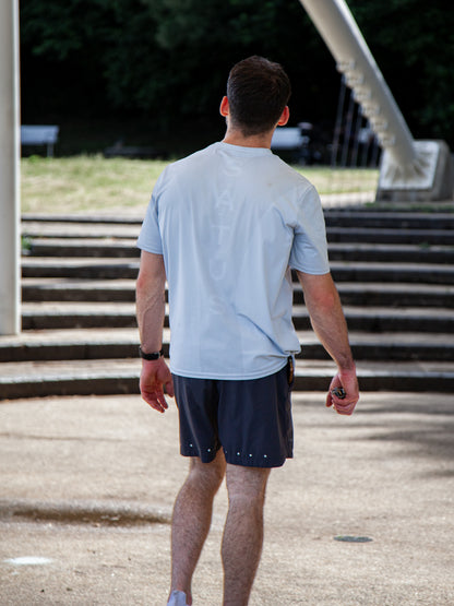Perforated Tee - Pastel Blue
