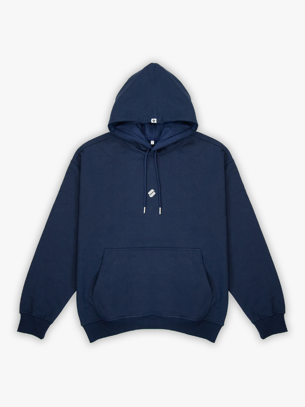 Navy blue hoodie on a white background