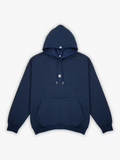 Navy blue hoodie on a white background