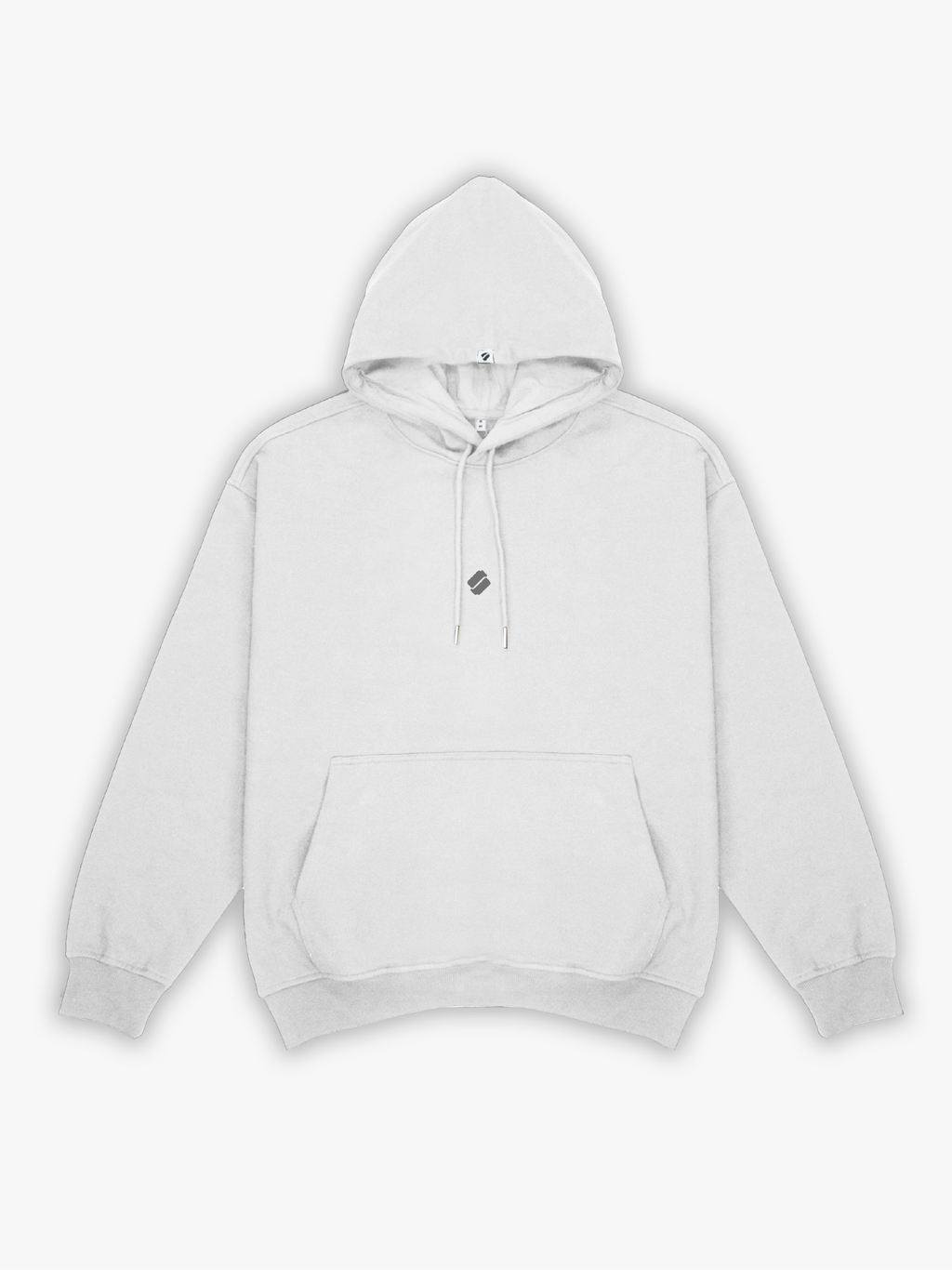 Light gray hoodie on a white background